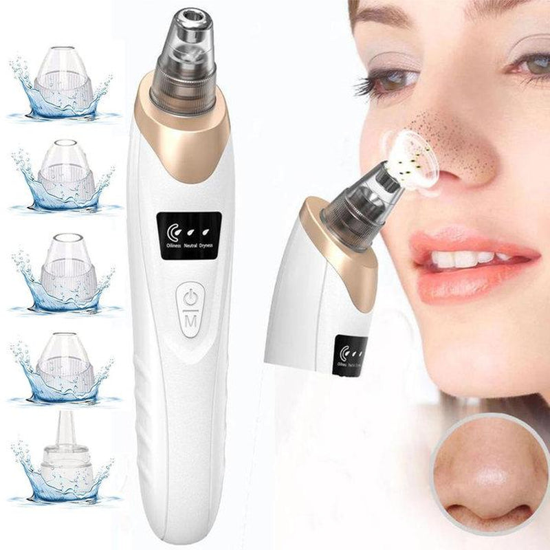 Electric Blackhead Remover Set, 1 Box Multifunctional Facial Pore Cleaner and 5 Probes, USB Rechargeable, Vacuum Facial Pore Cleaner, Facial Beauty Instrument for Women & Men,Ease of Use